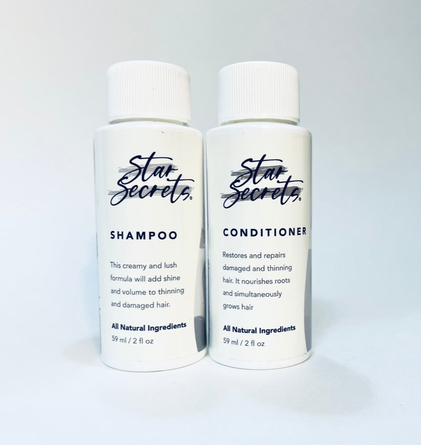 STAR SECRETS Shampoo & Conditioner 2oz - All Natural Ingredients