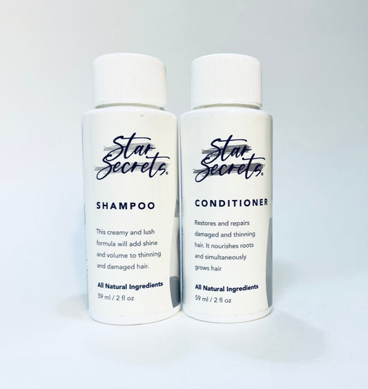 STAR SECRETS Shampoo & Conditioner 2oz - All Natural Ingredients