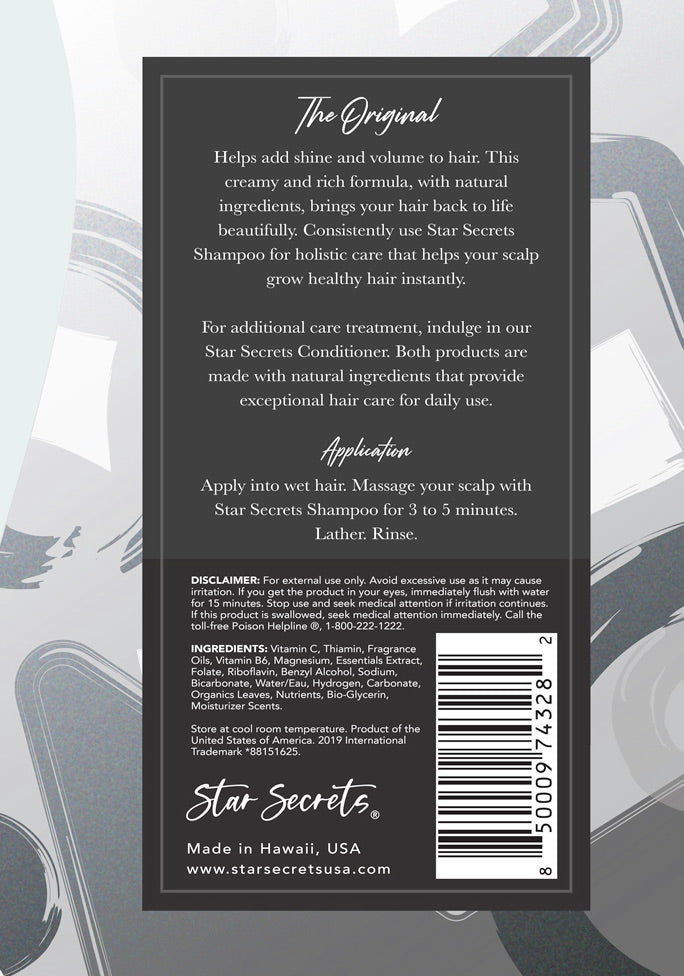 STAR SECRETS Shampoo 2 oz - All Natural Ingredients