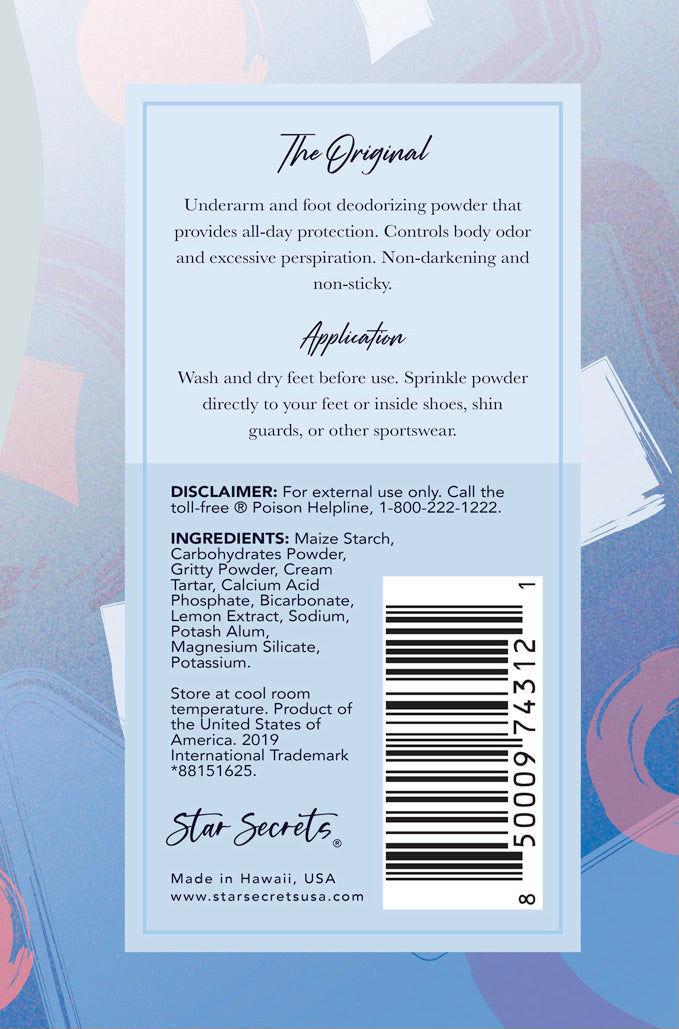 STAR SECRETS Deodorant Powder 4 oz - All Natural Ingredients